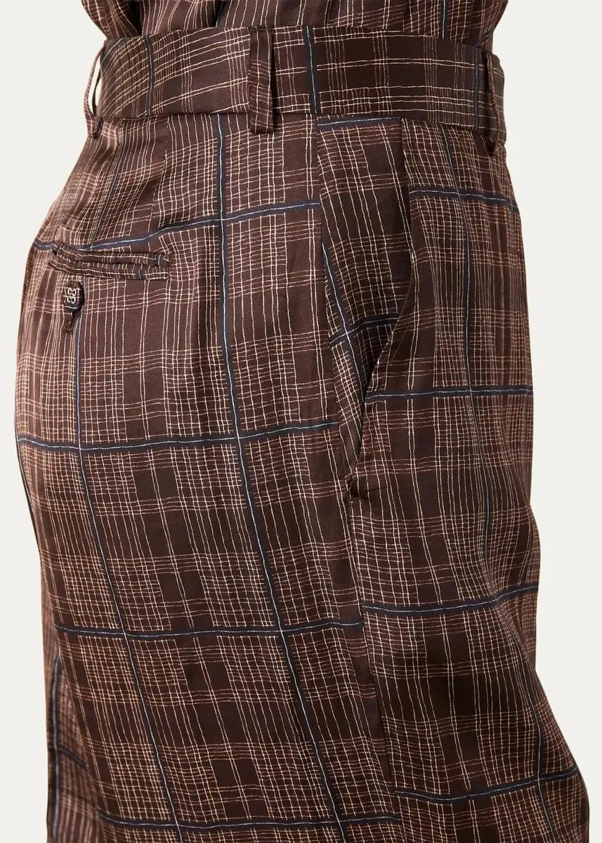 OFFICINE GÉNÉRALE Checked Wide-Leg Pants | Thumbnail 5 OFFICINE GÉNÉRALE Checked Wide-Leg Pants | Thumbnail 5