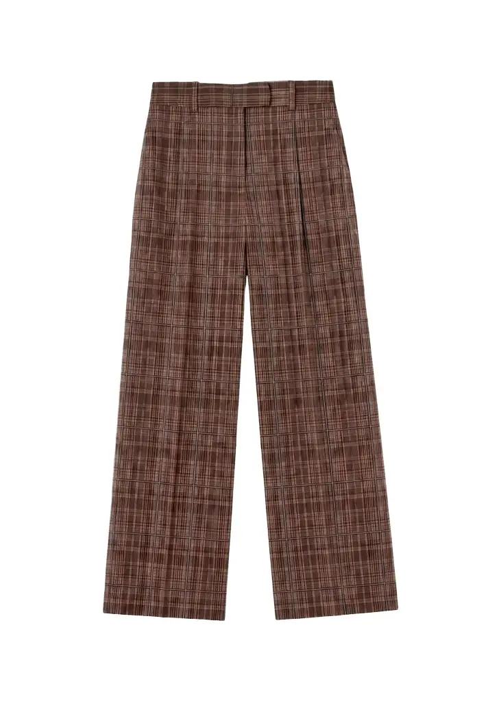 Checked Wide-Leg Pants Checked Wide-Leg Pants
