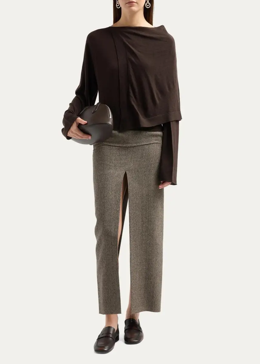 Rick Owens Sliced Wool Maxi Skirt | Thumbnail 2 Rick Owens Sliced Wool Maxi Skirt | Thumbnail 2
