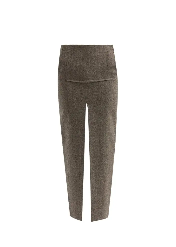 Rick Owens Sliced Wool Maxi Skirt