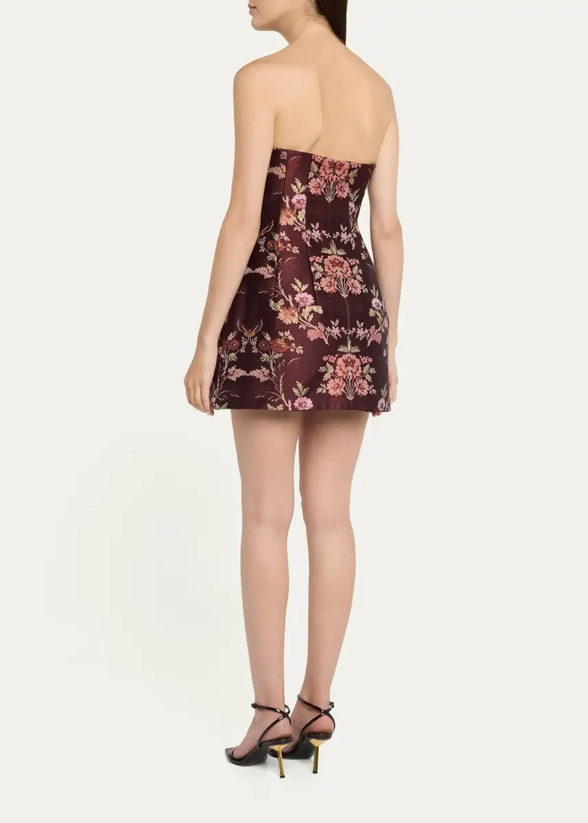 Cara Cara Ines Strapless Jacquard Mini Dress | Thumbnail 3 Cara Cara Ines Strapless Jacquard Mini Dress | Thumbnail 3