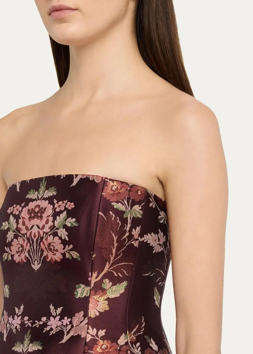 Cara Cara Ines Strapless Jacquard Mini Dress | Thumbnail 5 Cara Cara Ines Strapless Jacquard Mini Dress | Thumbnail 5