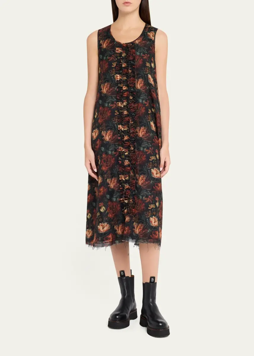 R13 Sleeveless Printed Midi Dress | Thumbnail 2