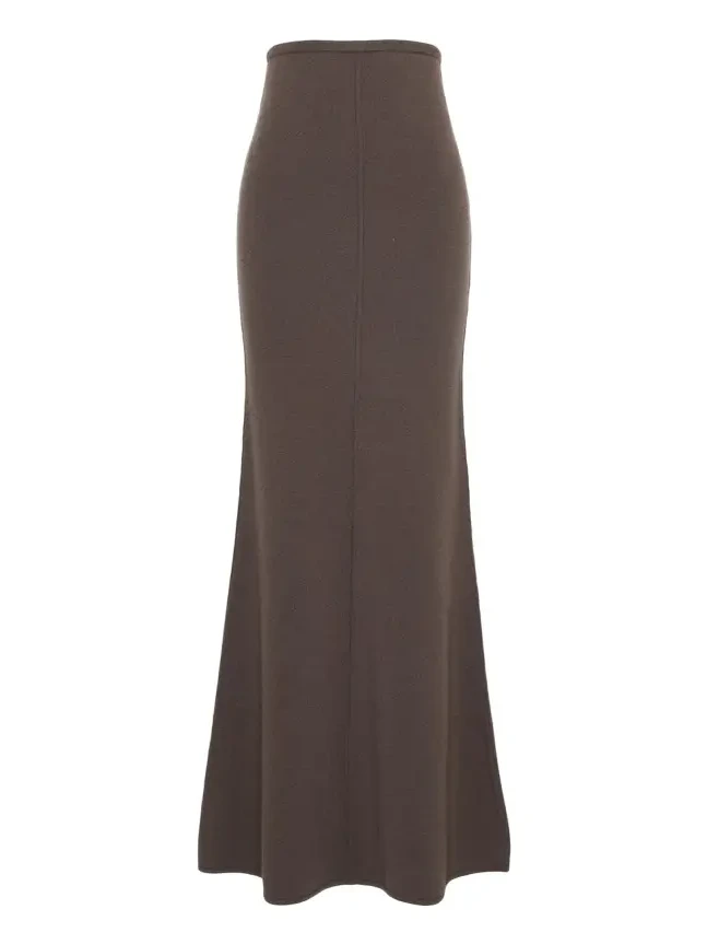 Wool & Cashmere Knit Maxi Skirt