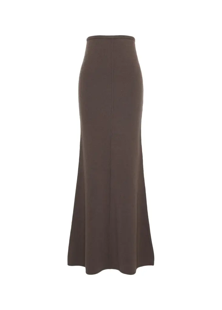 Wool & Cashmere Knit Maxi Skirt