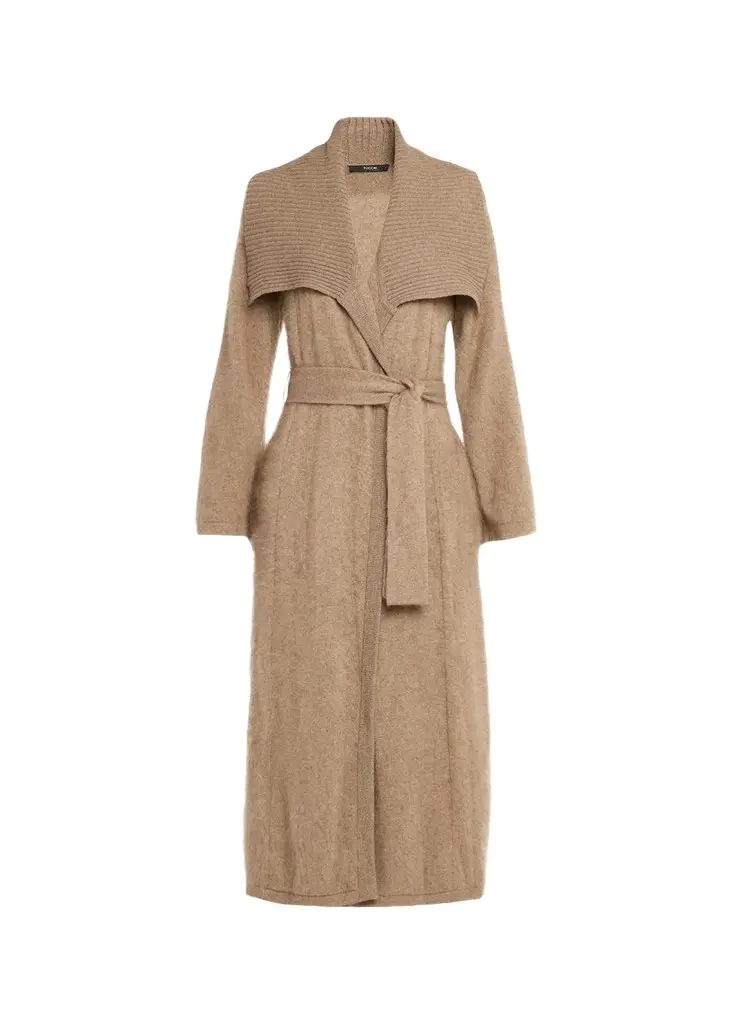 Edina Cashmere Shawl-Collar Duster Edina Cashmere Shawl-Collar Duster