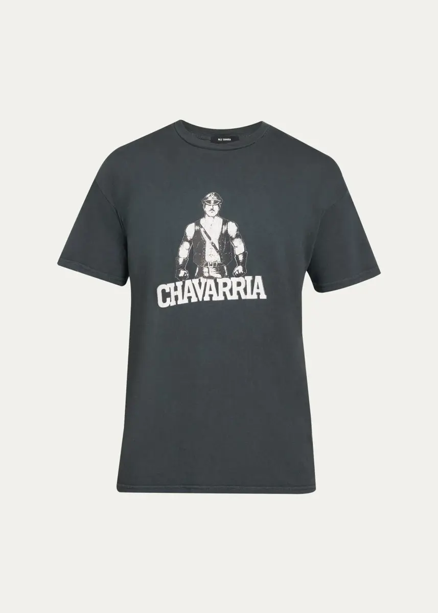 Willy Chavarria Men's Graphic Cotton T-Shirt | Thumbnail 6 Willy Chavarria Men's Graphic Cotton T-Shirt | Thumbnail 6