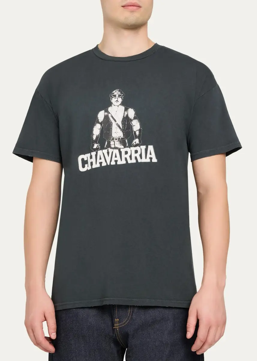 Willy Chavarria Men's Graphic Cotton T-Shirt | Thumbnail 9 Willy Chavarria Men's Graphic Cotton T-Shirt | Thumbnail 9