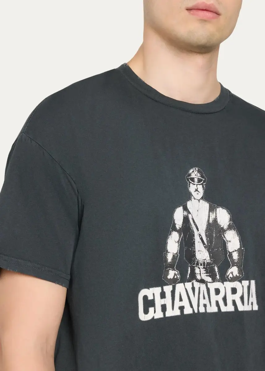 Willy Chavarria Men's Graphic Cotton T-Shirt | Thumbnail 10 Willy Chavarria Men's Graphic Cotton T-Shirt | Thumbnail 10