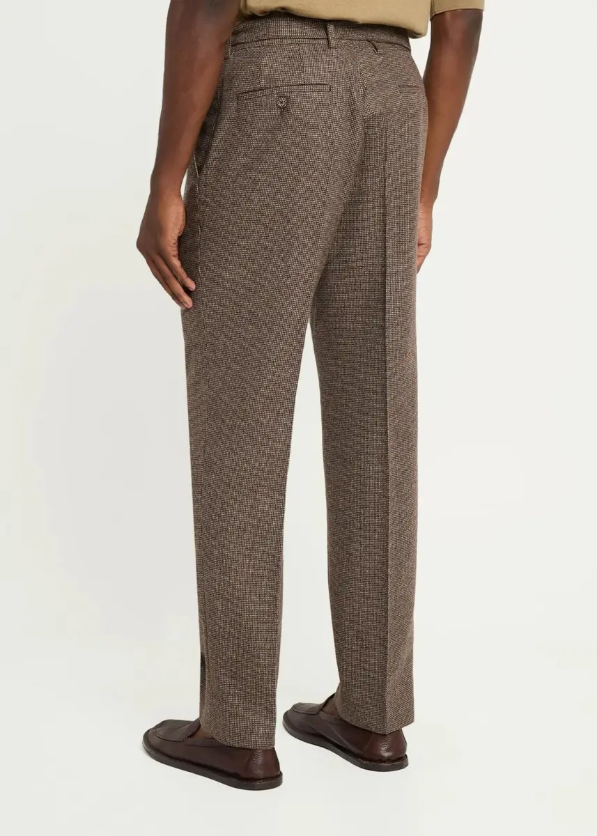 OFFICINE GÉNÉRALE Men's Wool Crease-Front Pants | Thumbnail 3 OFFICINE GÉNÉRALE Men's Wool Crease-Front Pants | Thumbnail 3