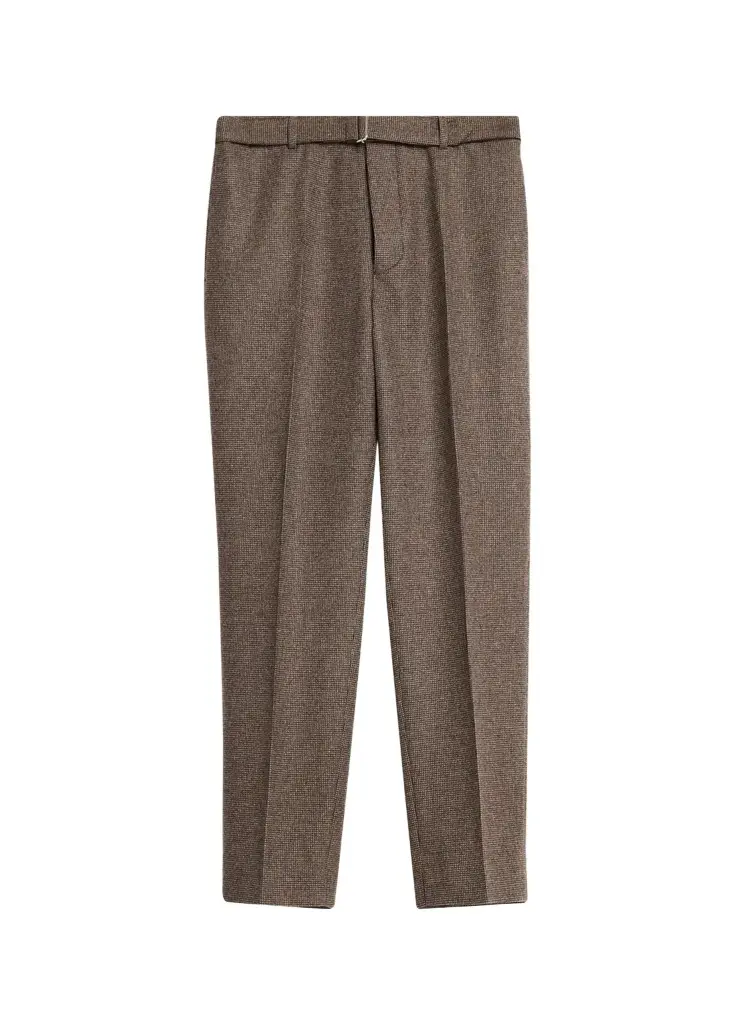 OFFICINE GÉNÉRALE Men's Wool Crease-Front Pants
