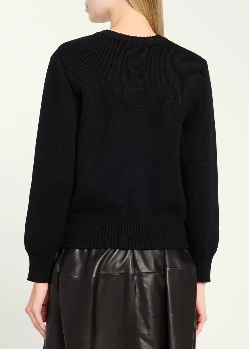 TOTEME Wool-Cotton Crewneck Sweater | Thumbnail 3 TOTEME Wool-Cotton Crewneck Sweater | Thumbnail 3