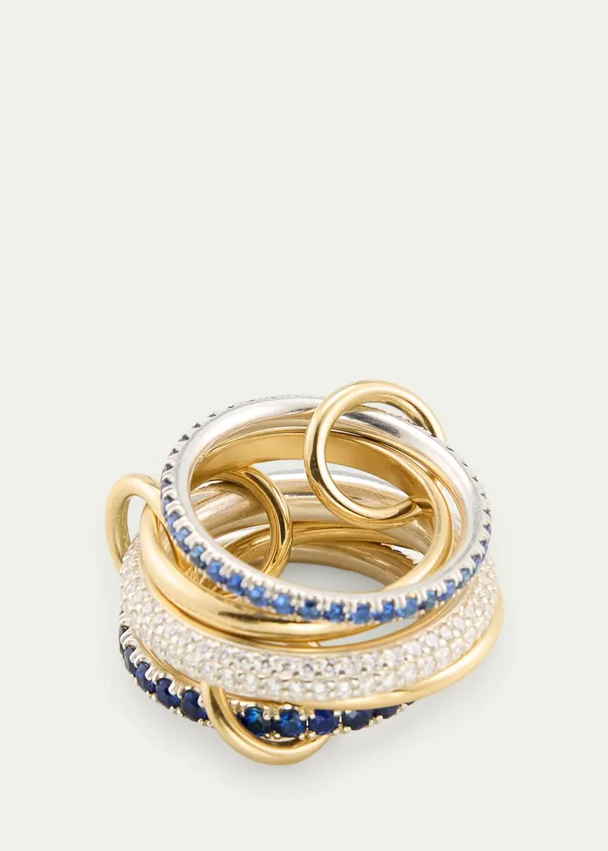 Spinelli Kilcollin Custom 5-Band Ring with Diamonds and Sapphires | Thumbnail 3