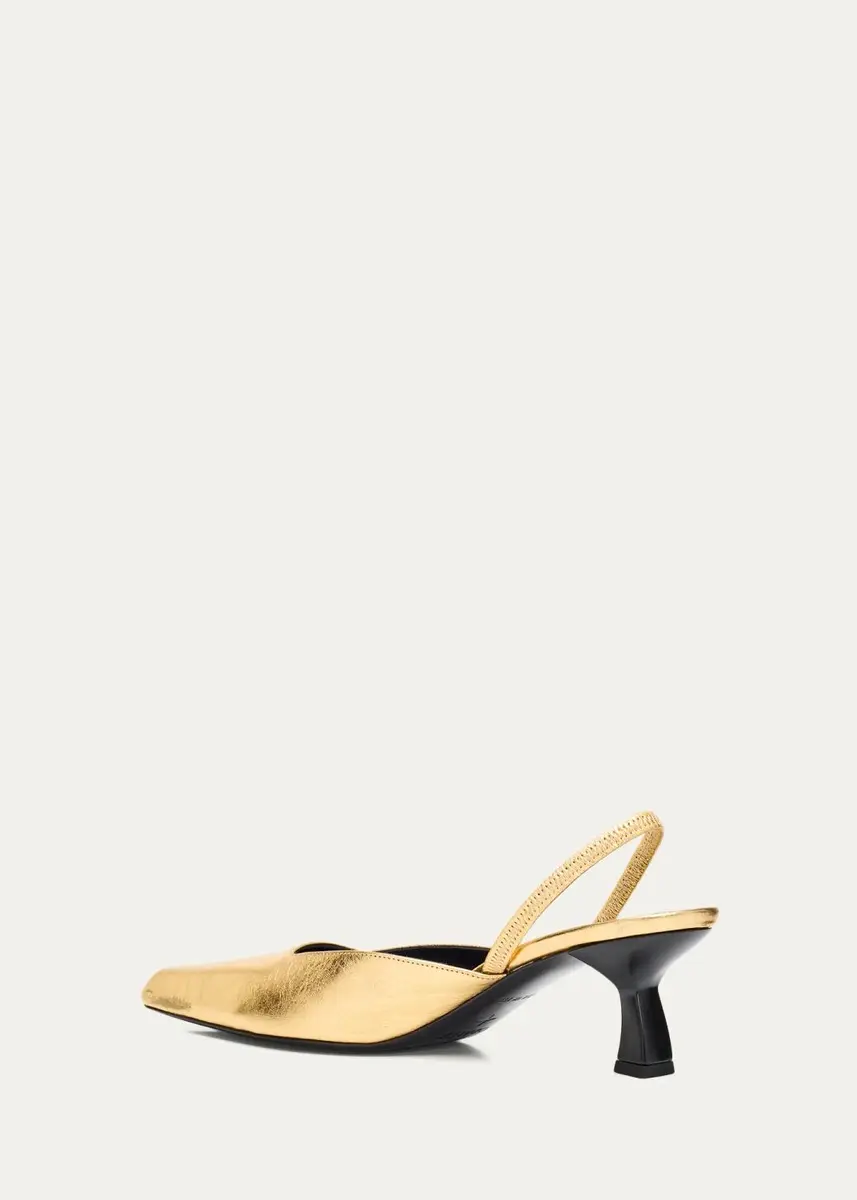 NODALETO 55mm Metallic Leather Slingback Pumps | Thumbnail 4 NODALETO 55mm Metallic Leather Slingback Pumps | Thumbnail 4