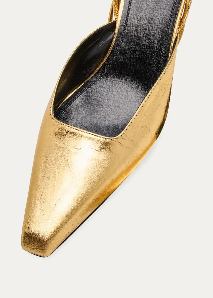 NODALETO 55mm Metallic Leather Slingback Pumps | Thumbnail 5 NODALETO 55mm Metallic Leather Slingback Pumps | Thumbnail 5