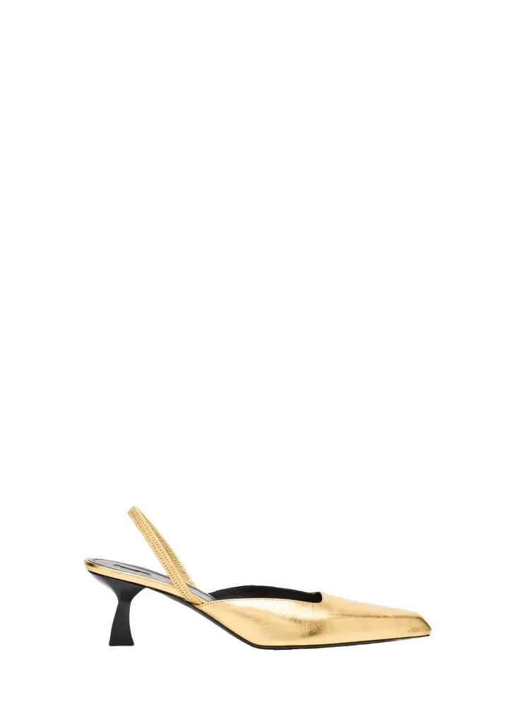 NODALETO 55mm Metallic Leather Slingback Pumps | Thumbnail 1 NODALETO 55mm Metallic Leather Slingback Pumps | Thumbnail 1