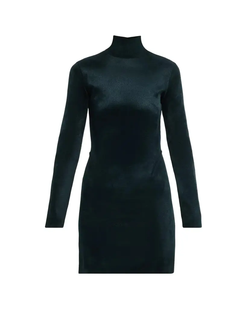 Chenille Long-Sleeve Mini Dress