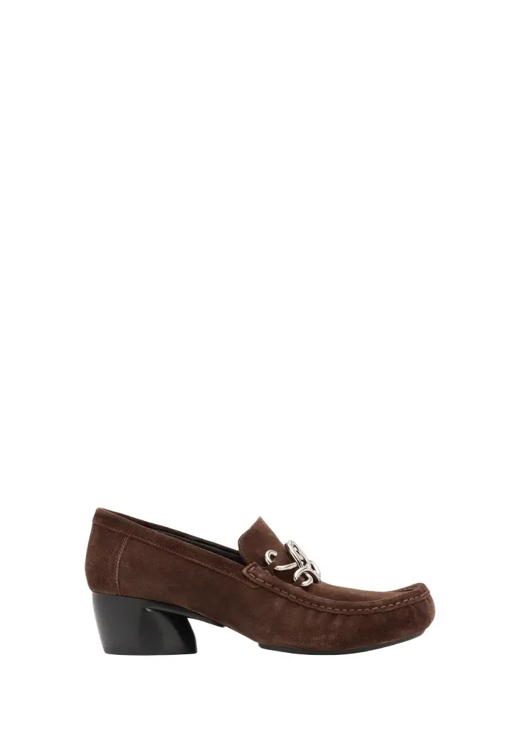 Oval Double L Suede Loafers Oval Double L Suede Loafers