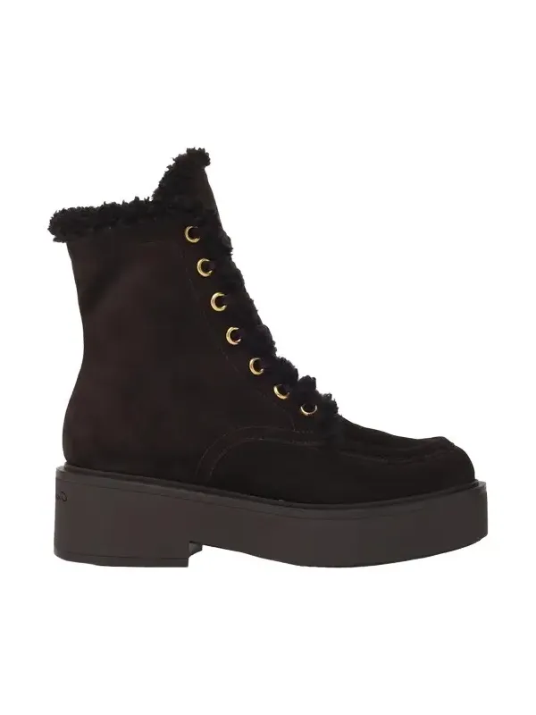 20mm Shearling-Lined Suede Combat Boots 20mm Shearling-Lined Suede Combat Boots