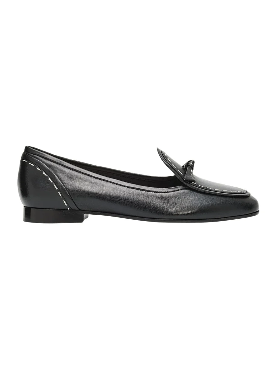 Clarita Topstitched Leather Loafers Clarita Topstitched Leather Loafers