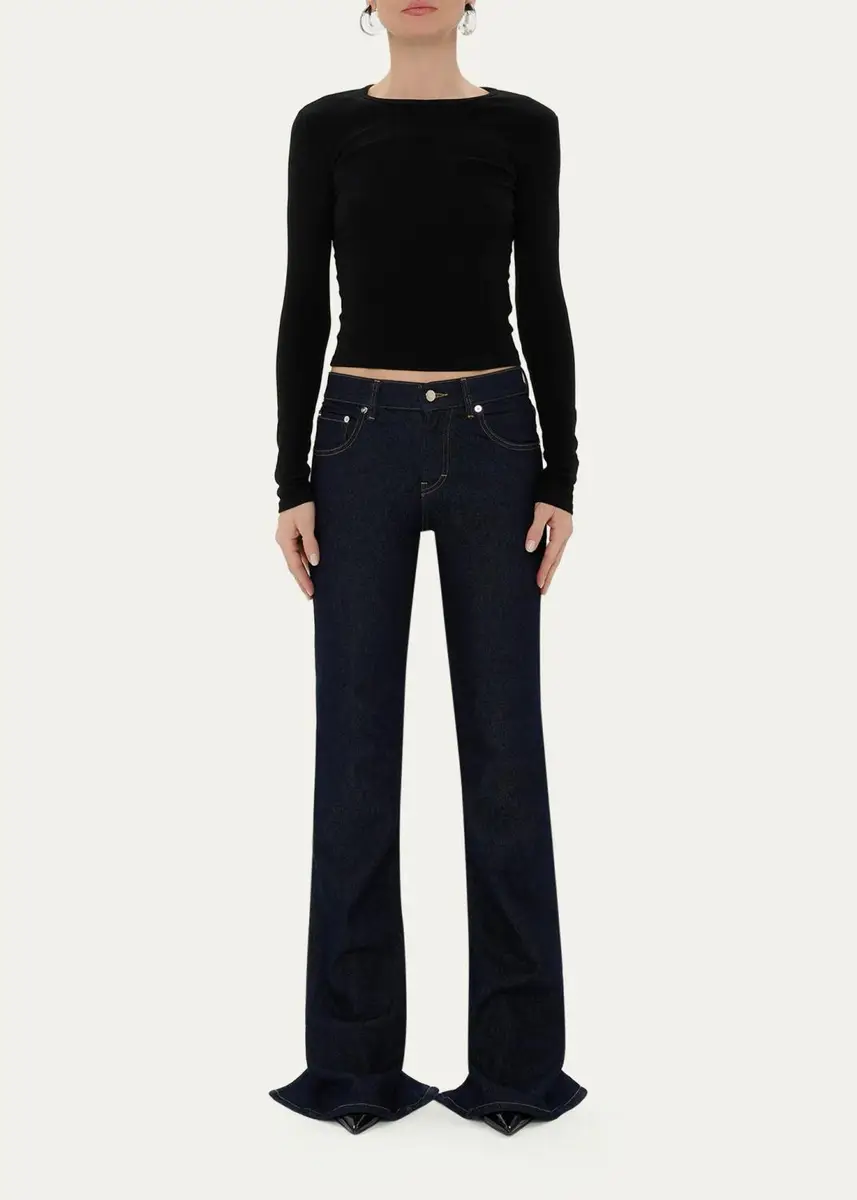 Haikure Chewy Mid-Rise Flared Slit Jeans | Thumbnail 2 Haikure Chewy Mid-Rise Flared Slit Jeans | Thumbnail 2