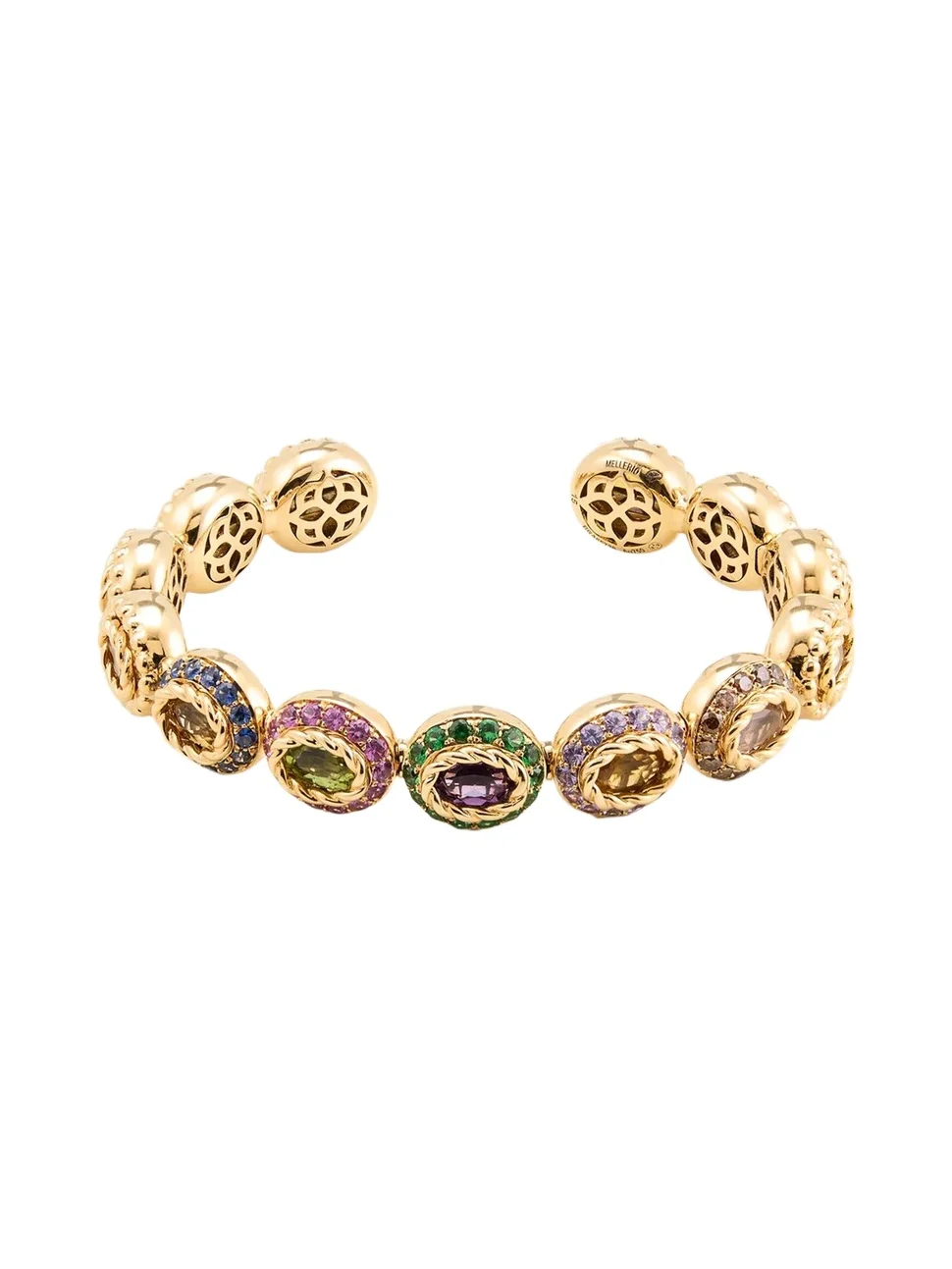 18K Yellow Gold Baby Tutti Frutti Bracelet with Diamonds and Gemstones 18K Yellow Gold Baby Tutti Frutti Bracelet with Diamonds and Gemstones