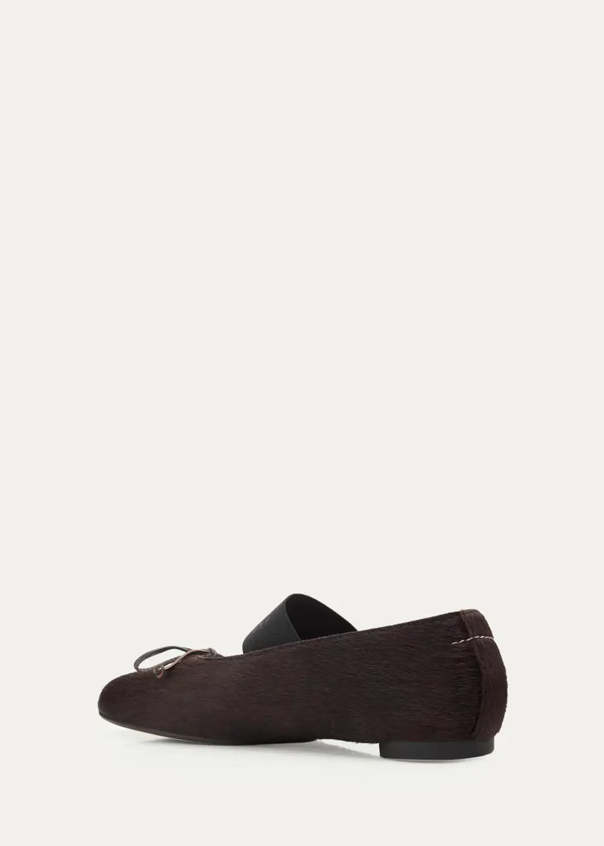 MM6 MAISON MARGIELA Anatomic Calf Hair Mary Jane Ballerina Flats | Thumbnail 4 MM6 MAISON MARGIELA Anatomic Calf Hair Mary Jane Ballerina Flats | Thumbnail 4