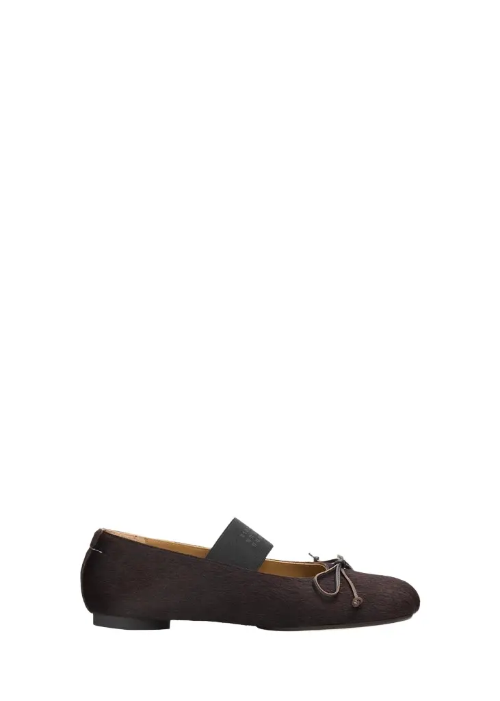 MM6 MAISON MARGIELA Anatomic Calf Hair Mary Jane Ballerina Flats