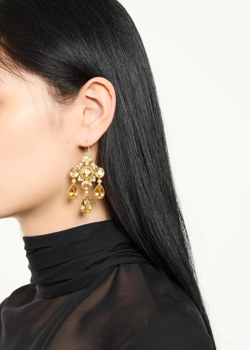 Mellerio 18K Yellow Gold Pierreries Citrine Girandole Earrings | Thumbnail 2 Mellerio 18K Yellow Gold Pierreries Citrine Girandole Earrings | Thumbnail 2