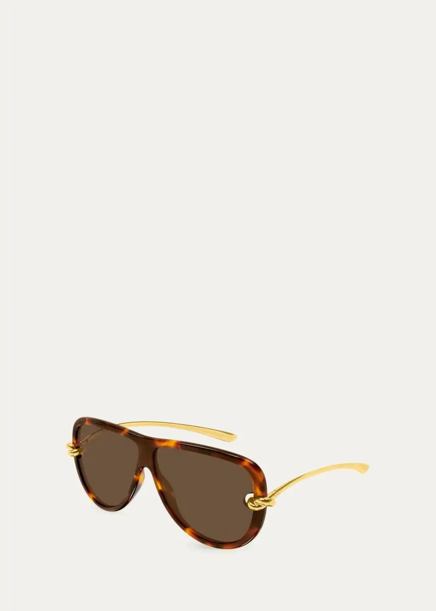 Bottega Veneta Knot 61MM Aviator Sunglasses | Thumbnail 2