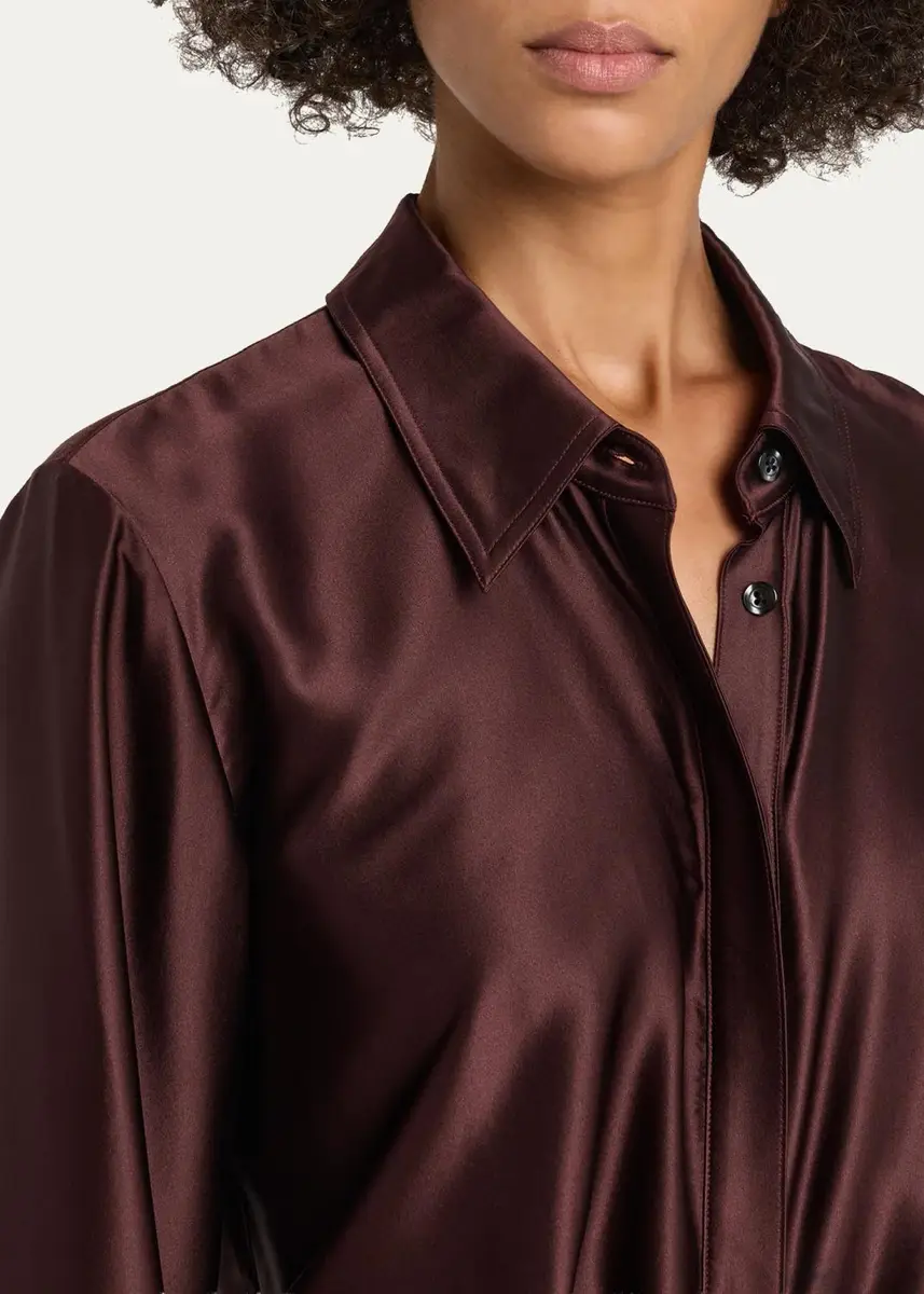 A.L.C. Mila Stretch Silk Midi Shirtdress | Thumbnail 5 A.L.C. Mila Stretch Silk Midi Shirtdress | Thumbnail 5