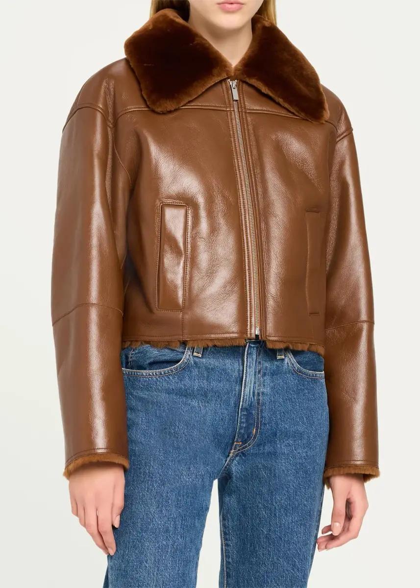 Theory Crop Shearling Jacket | Thumbnail 4 Theory Crop Shearling Jacket | Thumbnail 4
