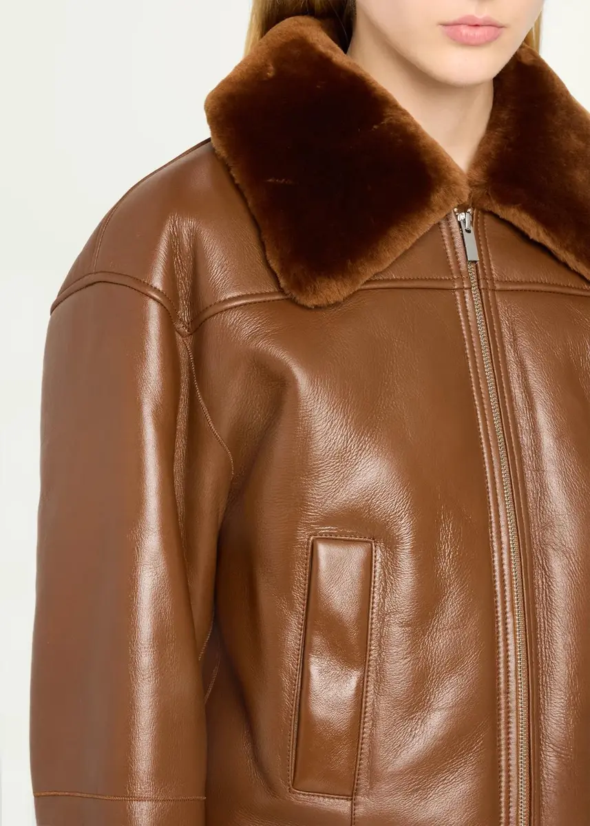 Theory Crop Shearling Jacket | Thumbnail 5 Theory Crop Shearling Jacket | Thumbnail 5