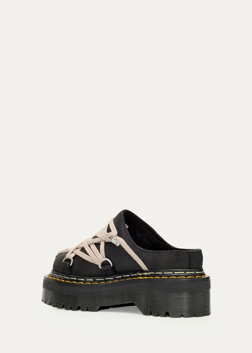 Dr. Martens x Rick Owens x Dr. Martens Quad Sole Megalace Leather Mules | Thumbnail 2 Dr. Martens x Rick Owens x Dr. Martens Quad Sole Megalace Leather Mules | Thumbnail 2