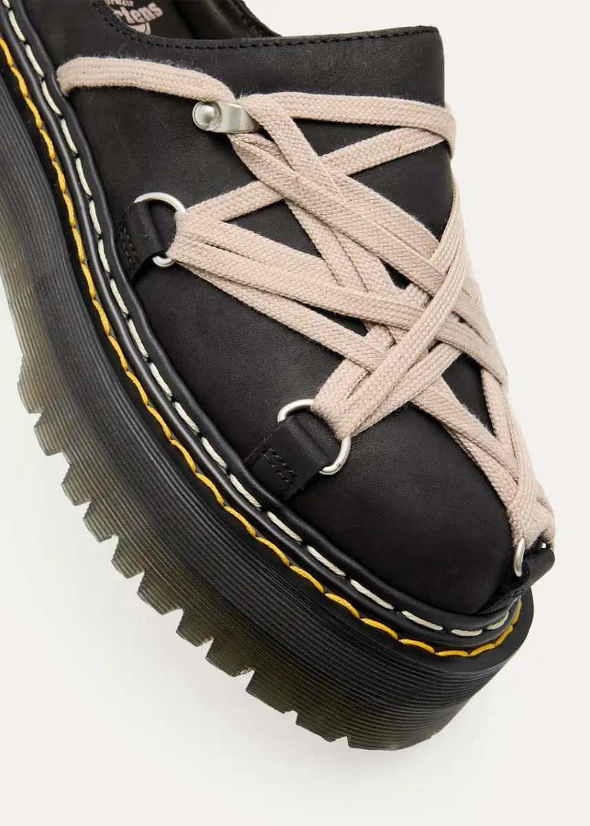 Dr. Martens x Rick Owens x Dr. Martens Quad Sole Megalace Leather Mules | Thumbnail 3 Dr. Martens x Rick Owens x Dr. Martens Quad Sole Megalace Leather Mules | Thumbnail 3