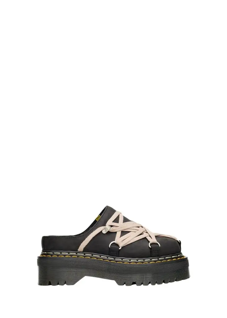 x Dr. Martens Quad Sole Megalace Leather Mules x Dr. Martens Quad Sole Megalace Leather Mules