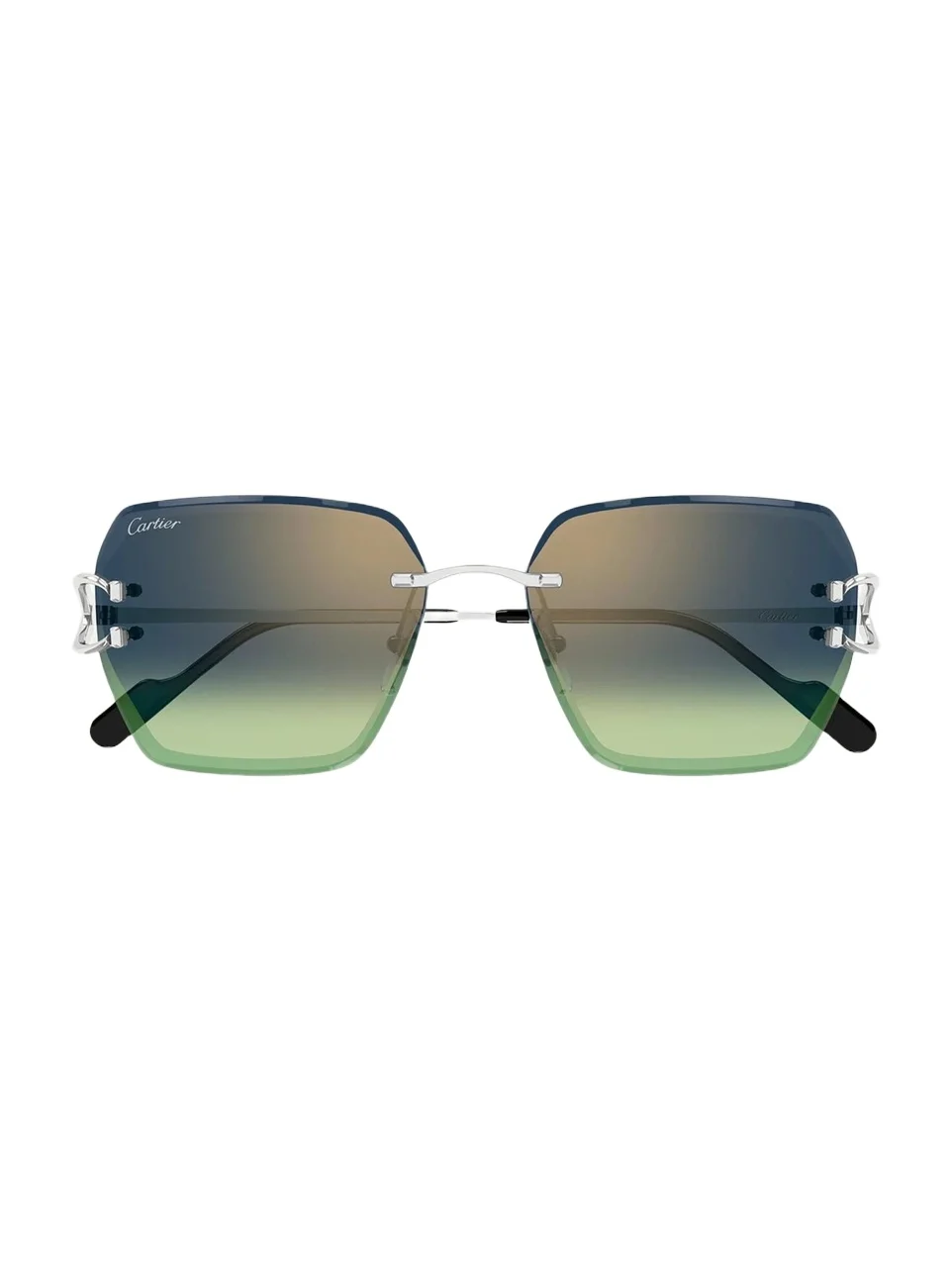 Cartier Motifs De 58MM Platinum-Plated Butterfly Sunglasses