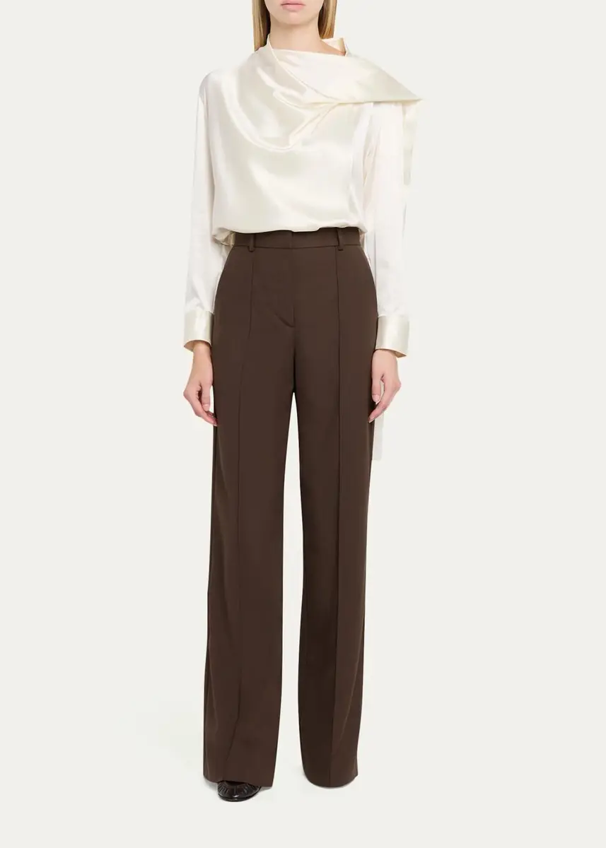 A.L.C. Reid Pintucked Wool-Blend Pants | Thumbnail 2 A.L.C. Reid Pintucked Wool-Blend Pants | Thumbnail 2