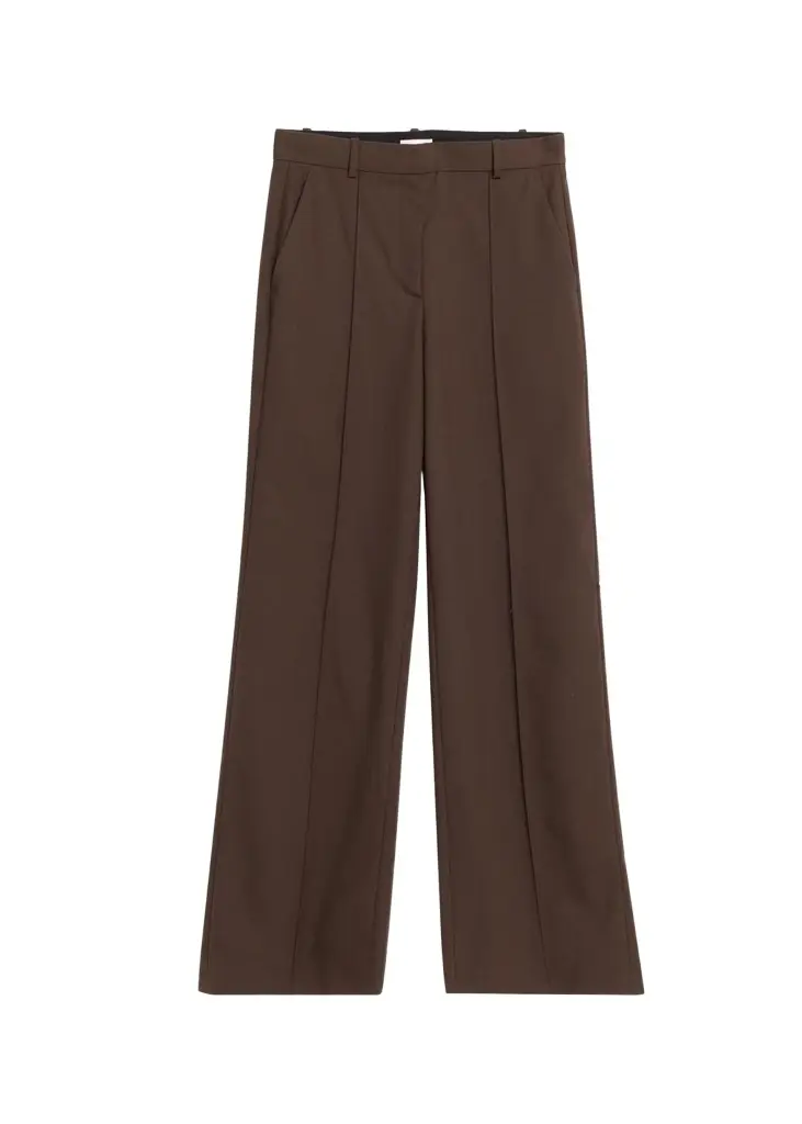 A.L.C. Reid Pintucked Wool-Blend Pants