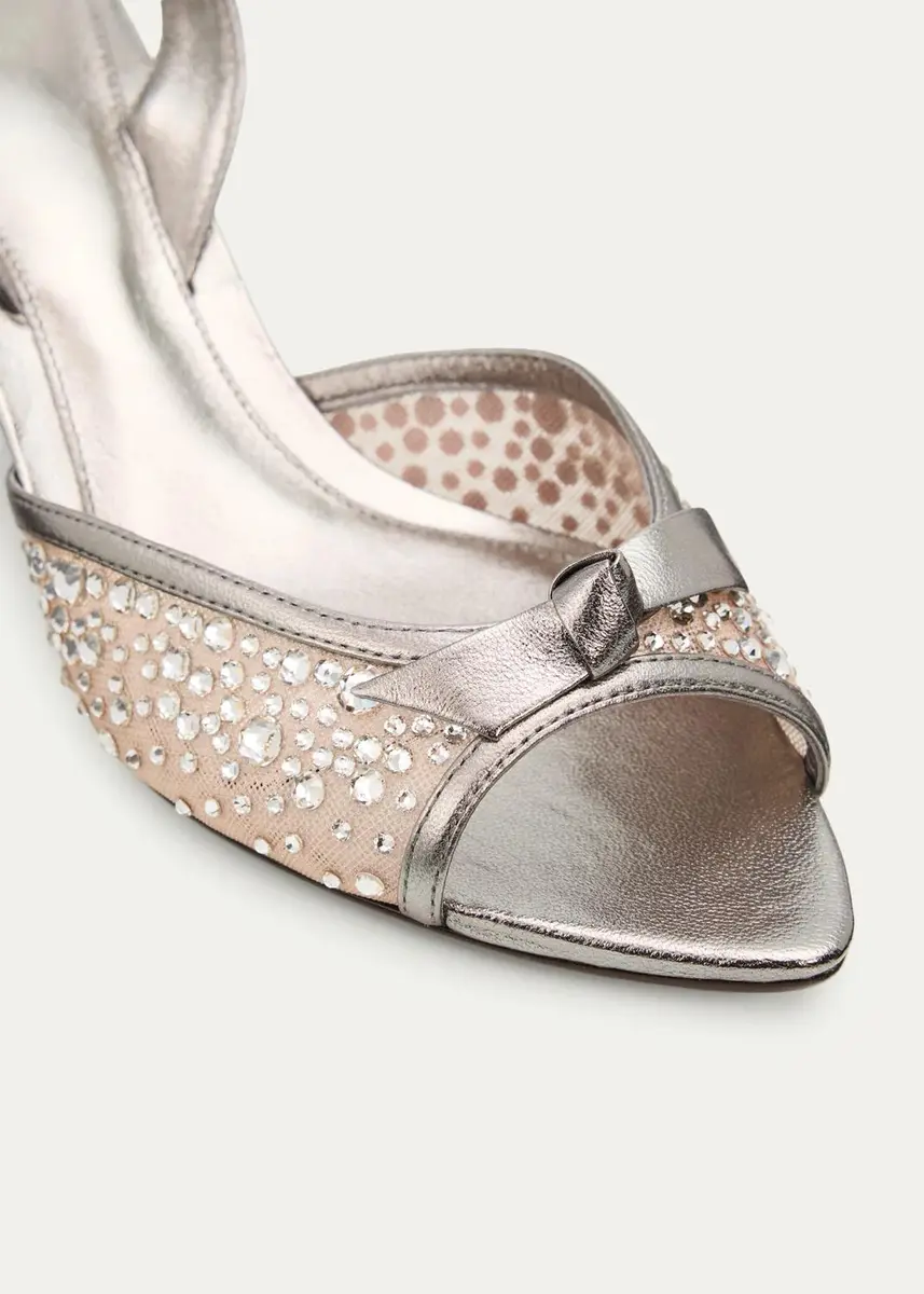 Alexandre Birman 50mm Clarita Embellished Mesh and Metallic Leather Sandals | Thumbnail 3