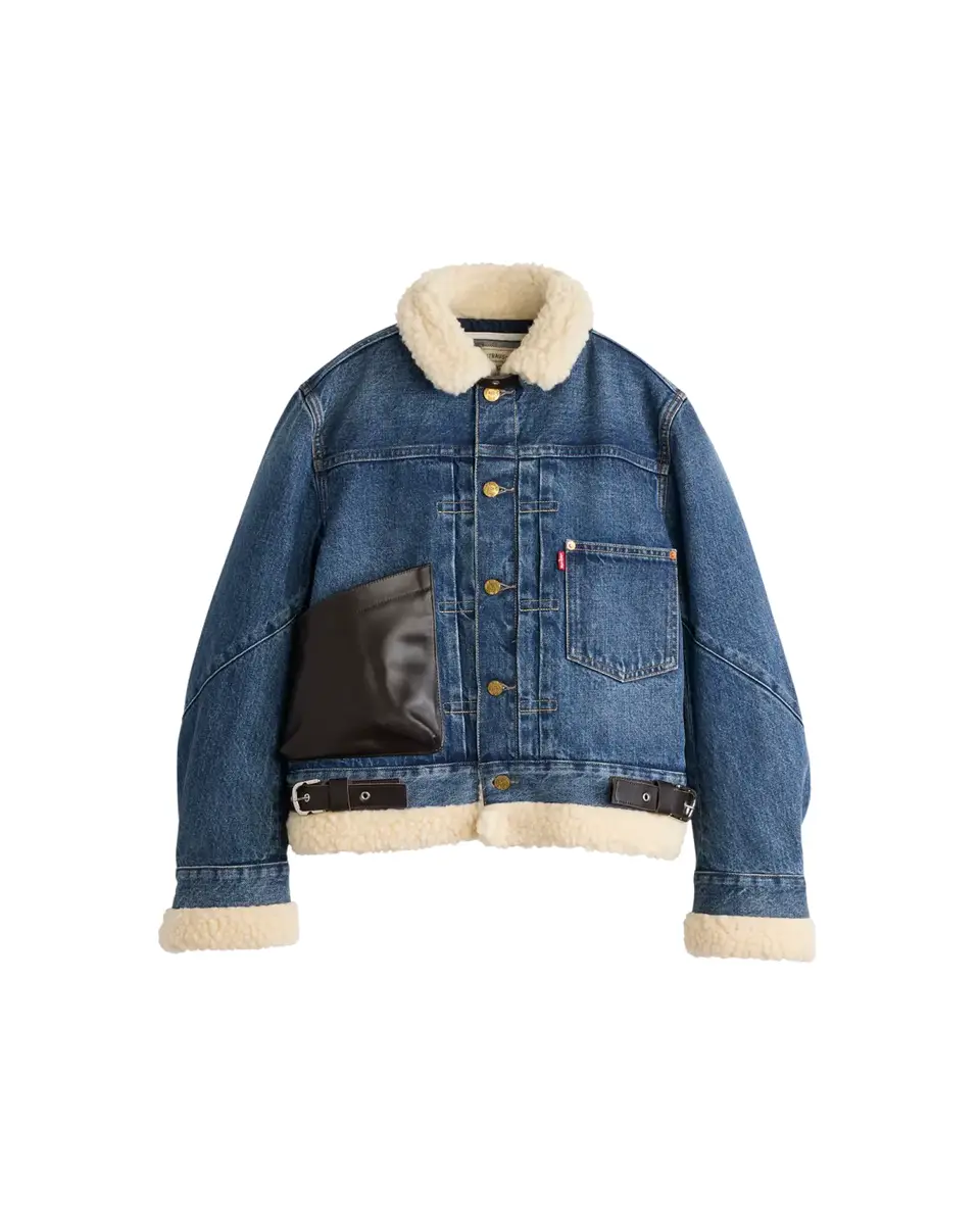 Sacai x Levi's Faux Fur And Denim Aviator Jacket | Thumbnail 2 Sacai x Levi's Faux Fur And Denim Aviator Jacket | Thumbnail 2
