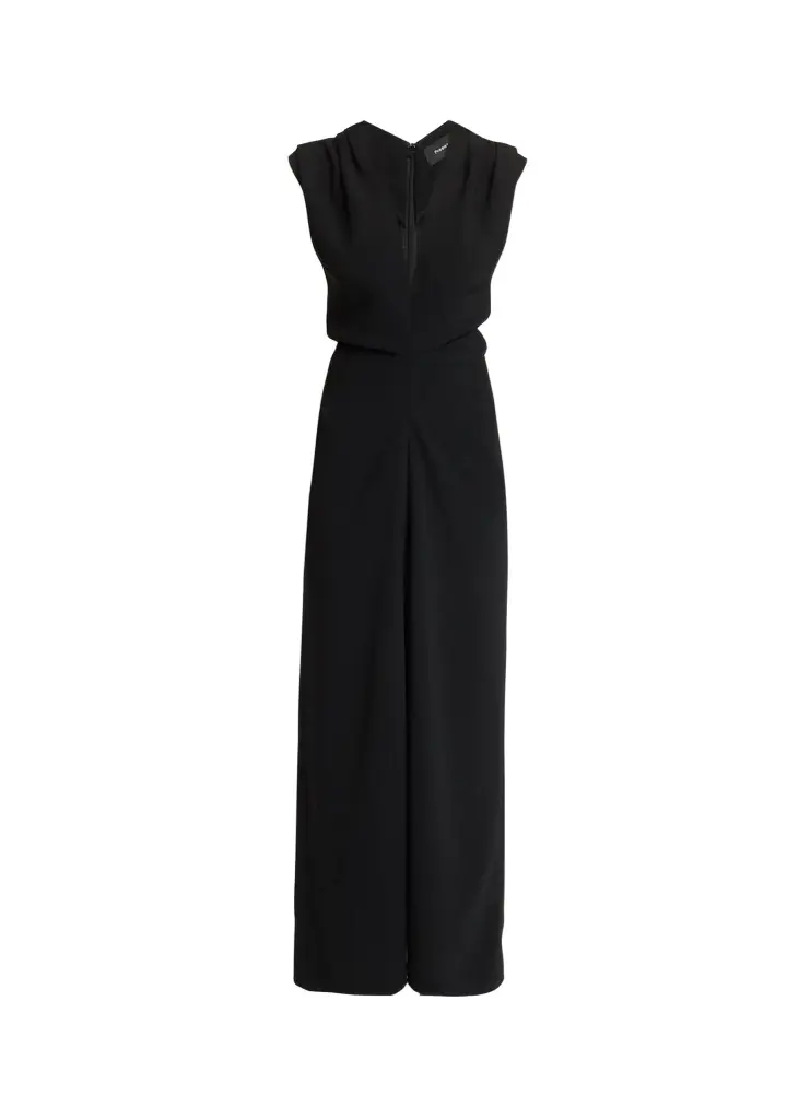 Proenza Schouler Geraldine Plunging Double Crepe Sleeveless Maxi Dress