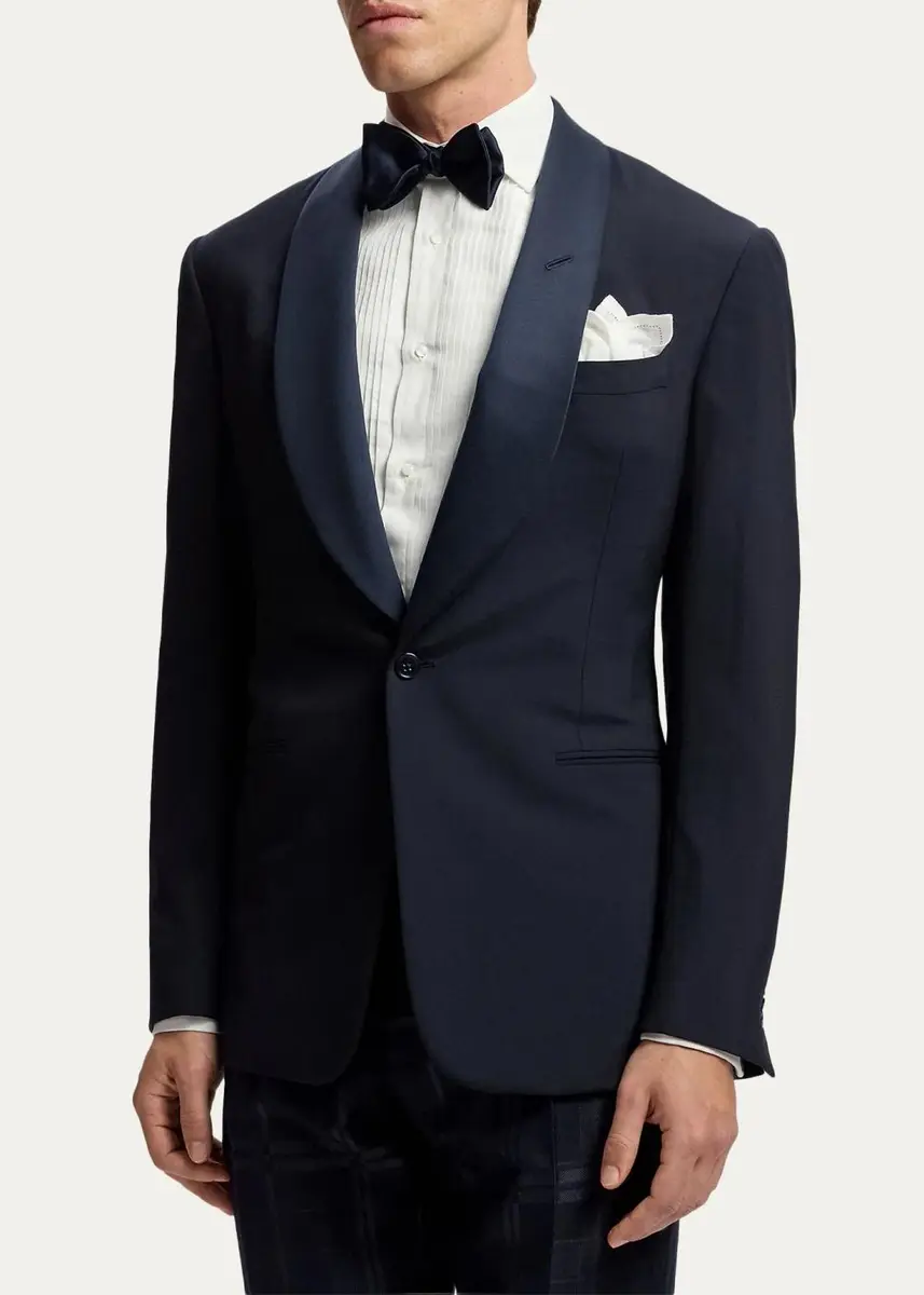 Ralph Lauren Purple Label Men's Kent Handmade Barathea Tuxedo Jacket | Thumbnail 4 Ralph Lauren Purple Label Men's Kent Handmade Barathea Tuxedo Jacket | Thumbnail 4