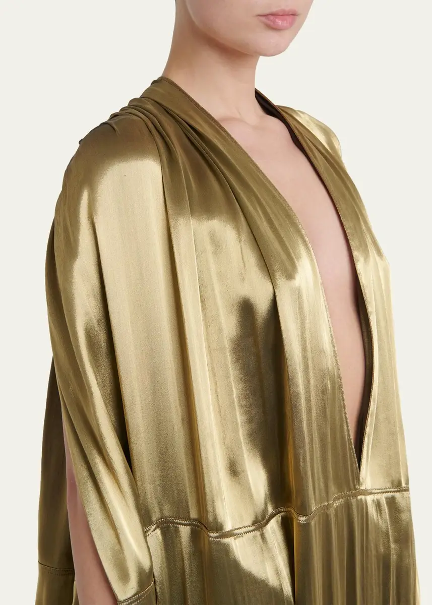 Ferragamo Plunging Fluid Lamé Balloon Mermaid Gown | Thumbnail 5 Ferragamo Plunging Fluid Lamé Balloon Mermaid Gown | Thumbnail 5