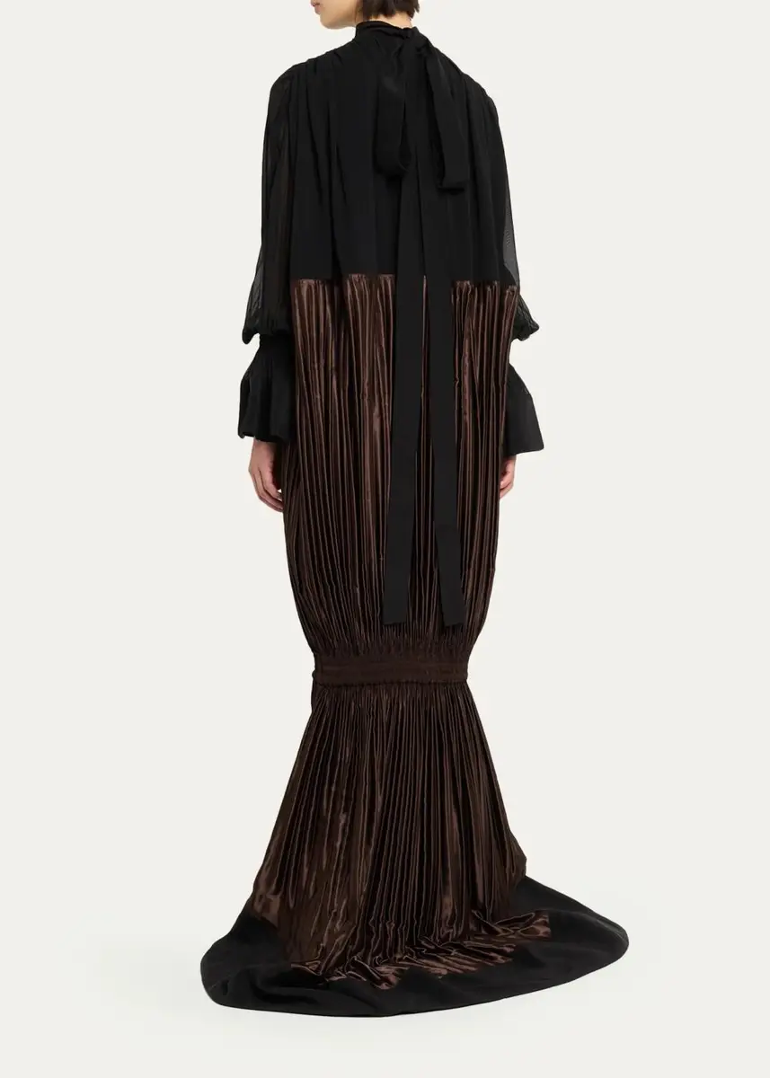 Ferragamo Plunging Fluid Lamé Balloon Mermaid Gown | Thumbnail 7 Ferragamo Plunging Fluid Lamé Balloon Mermaid Gown | Thumbnail 7