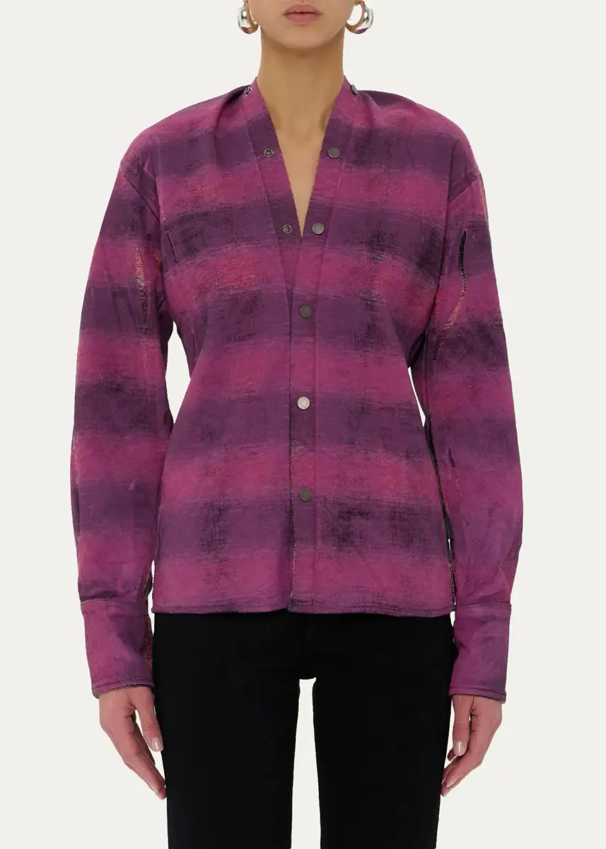 Haikure Shona Check-Print Cotton Shirt | Thumbnail 4