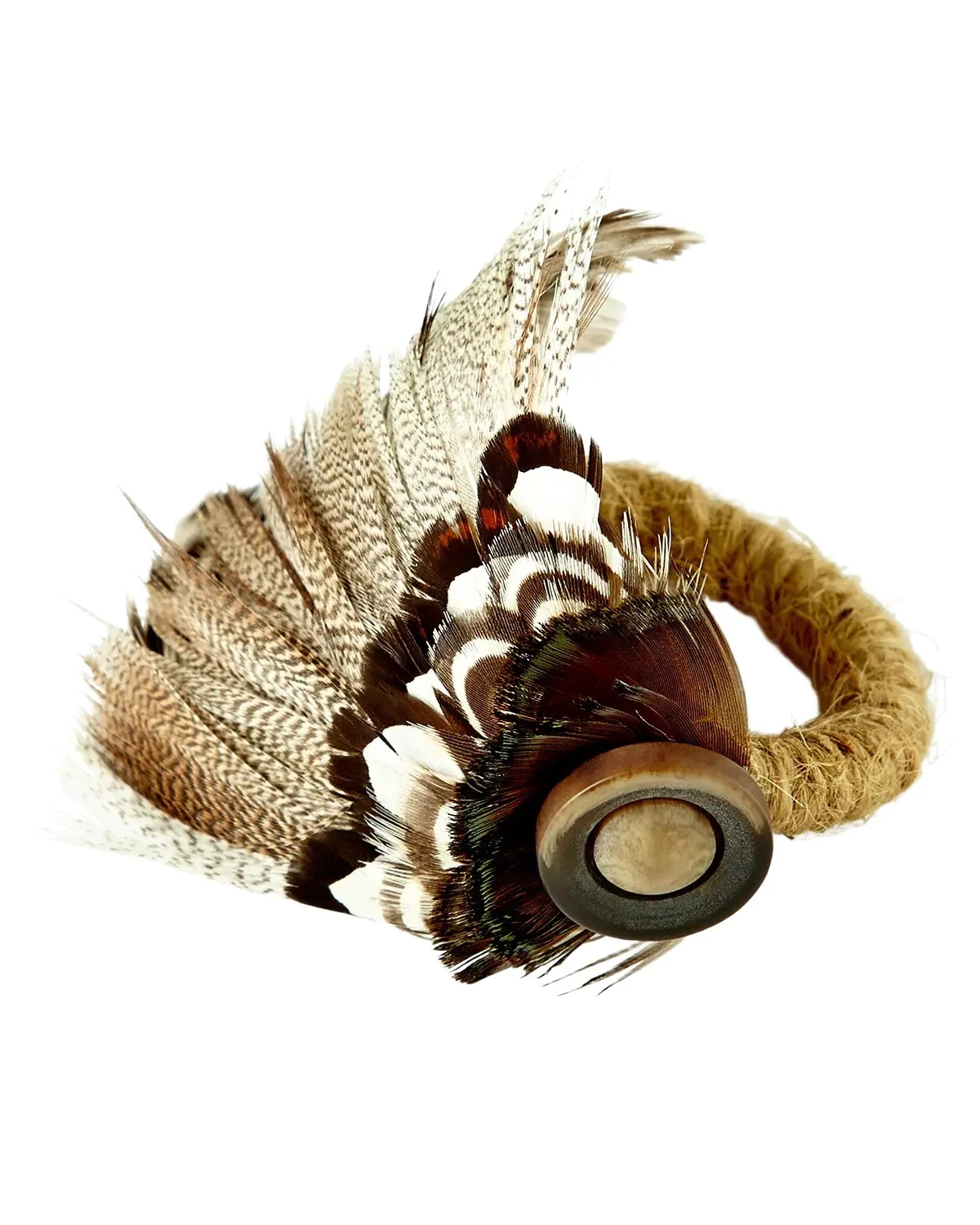 Juliska Feather Napkin Ring - Espresso