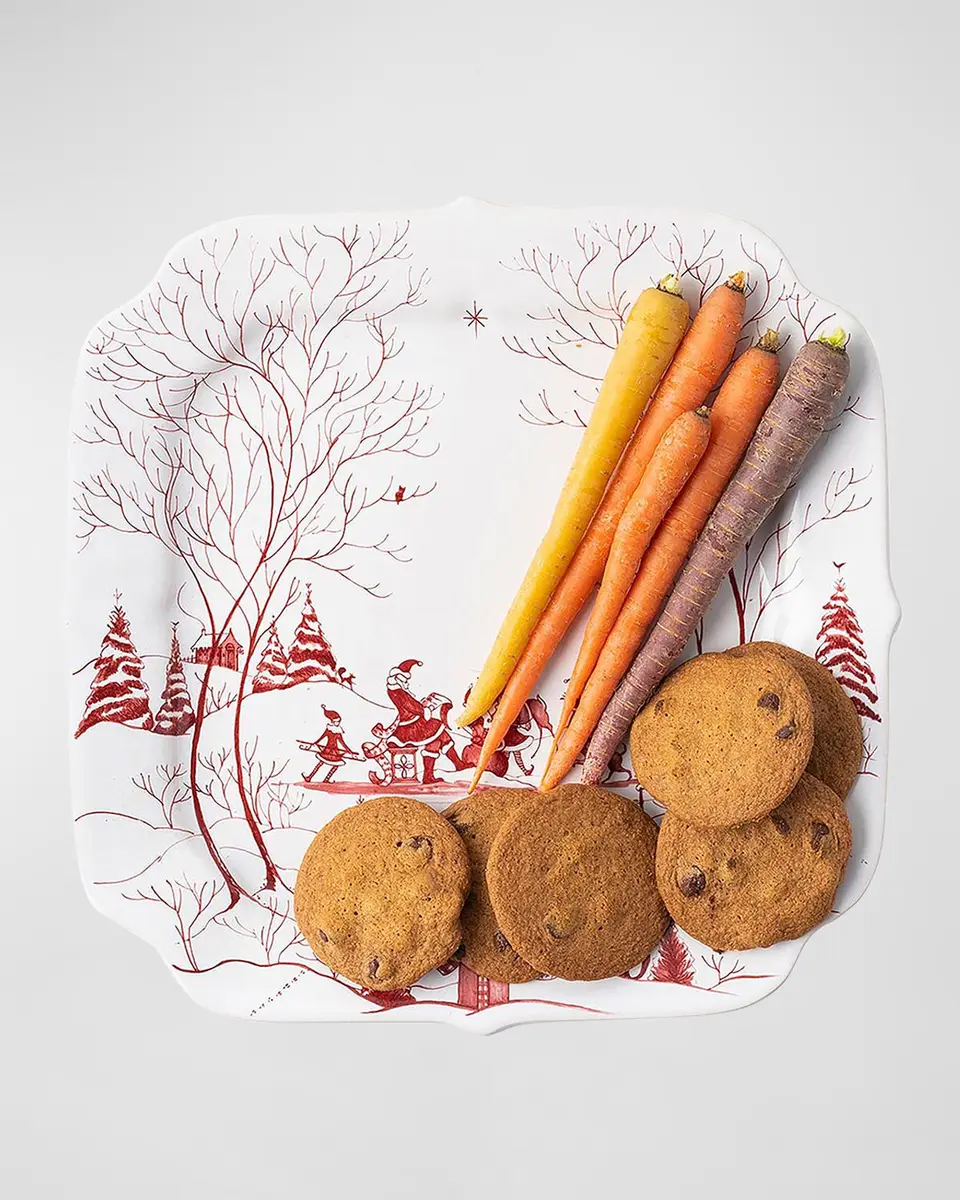 Juliska Country Estate Winter Frolic Ruby Santa's Cookie Tray | Thumbnail 2 Juliska Country Estate Winter Frolic Ruby Santa's Cookie Tray | Thumbnail 2