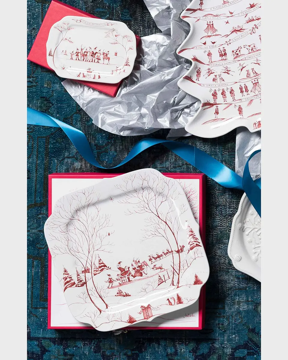 Juliska Country Estate Winter Frolic Ruby Santa's Cookie Tray | Thumbnail 3 Juliska Country Estate Winter Frolic Ruby Santa's Cookie Tray | Thumbnail 3