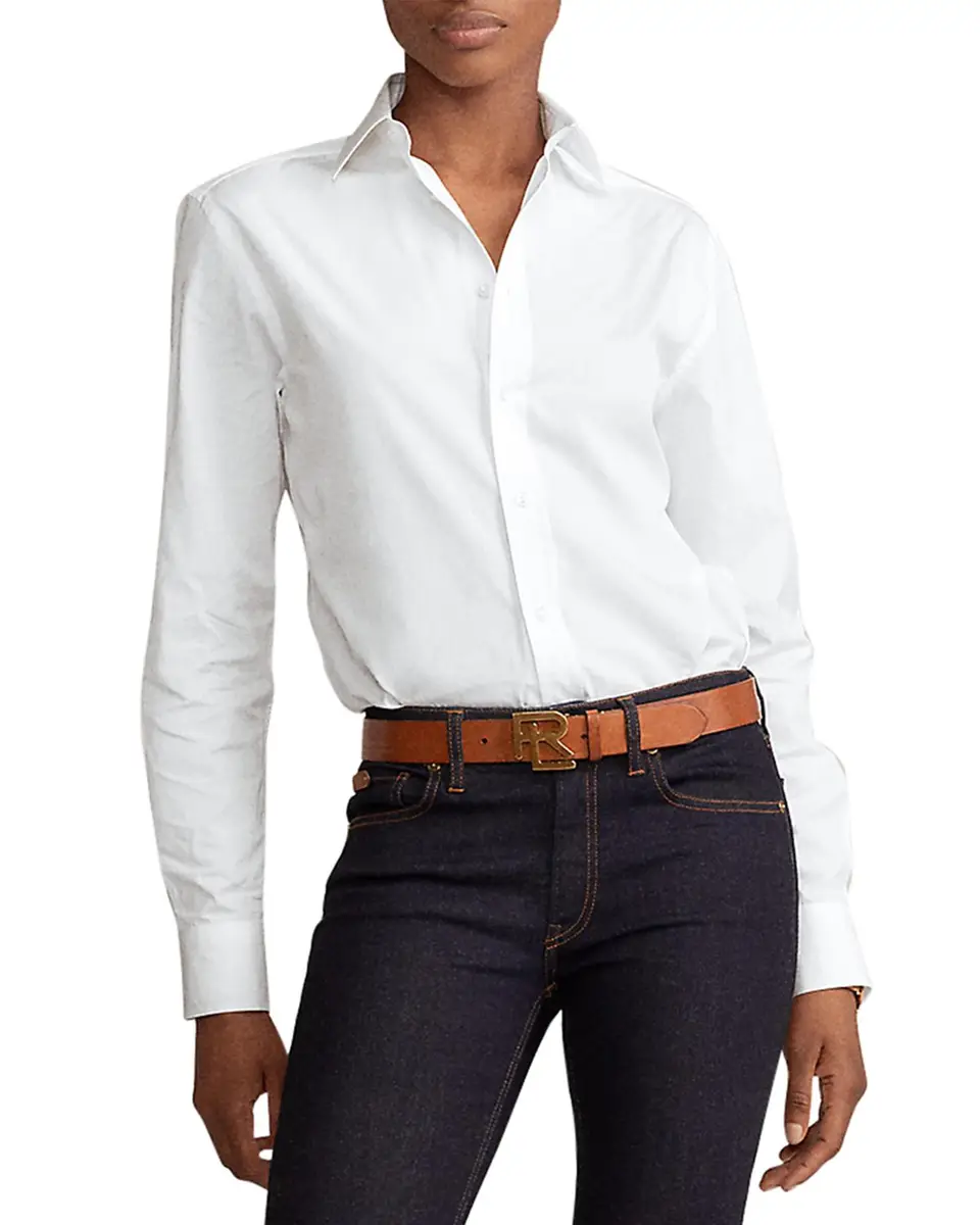 Ralph Lauren Collection High-Low Cotton Boyfriend Blouse | Thumbnail 2 Ralph Lauren Collection High-Low Cotton Boyfriend Blouse | Thumbnail 2